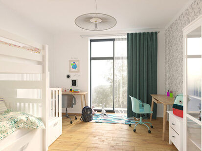 Фото № 4: Дизайн-проект двухкомнатной квартиры 67.38  м² Скандинавский стиль для ЖК Vincent