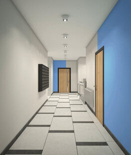 Фото № 1: Дизайн-проект подъезда 100.0  м² подъезд 5 для ЖК Крылья