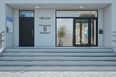 Фото № 1: Дизайн-проект подъезда 100.0  м² подъезд 6 для ЖК Крылья