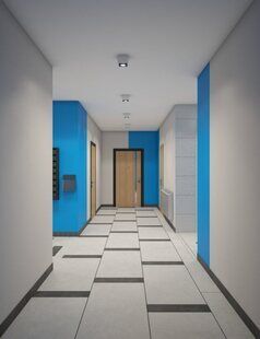 Фото № 1: Дизайн-проект подъезда 100.0  м² подъезд 7 для ЖК Крылья