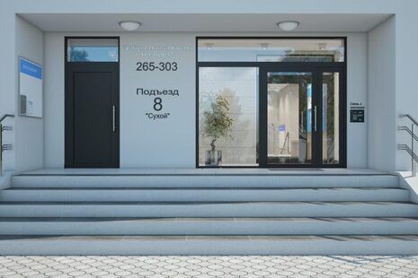 Фото № 2: Дизайн-проект подъезда 100.0  м² подъезд 8 для ЖК Крылья