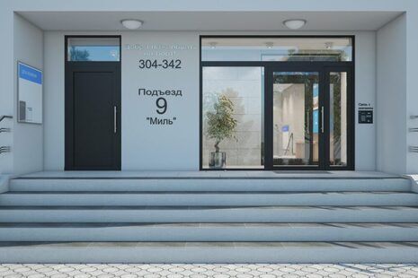 Фото № 1: Дизайн-проект подъезда 100.0  м² подъезд 9 для ЖК Крылья