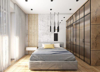 Фото № 4: Дизайн-проект однокомнатной квартиры 41.0  м² стиль Хай-тек для ЖК Молодая семья