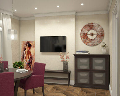 Фото № 2: Дизайн-проект кухни 17.7  м² стиль Современная классика для ЖК Шурова гора