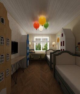 Фото № 2: Дизайн-проект детской 13.3  м² стиль Модернизм для ЖК Екатерининский