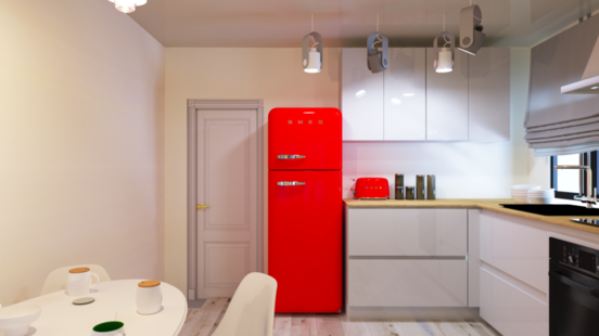 Фото № 1: Дизайн-проект кухни 12.5  м² Скандинавский стиль для ЖК Петровский