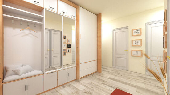 Фото № 1: Дизайн-проект прихожей 12.0  м² Скандинавский стиль для ЖК Петровский