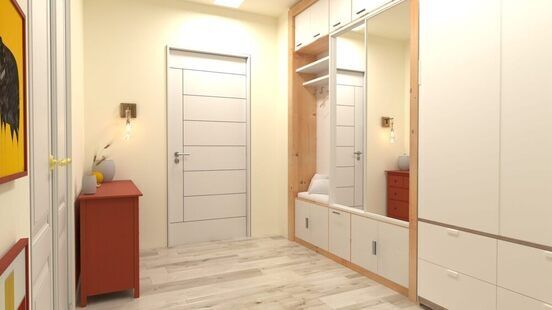 Фото № 2: Дизайн-проект прихожей 12.0  м² Скандинавский стиль для ЖК Петровский