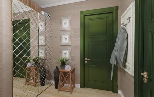 Фото № 1: Дизайн-проект прихожей 5.1  м² стиль Прованс для ЖК Петровский