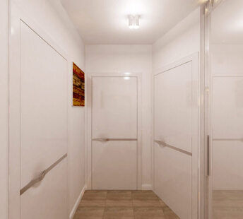 Фото № 1: Дизайн-проект прихожей 10.1  м² стиль Минимализм для ЖК Петровский