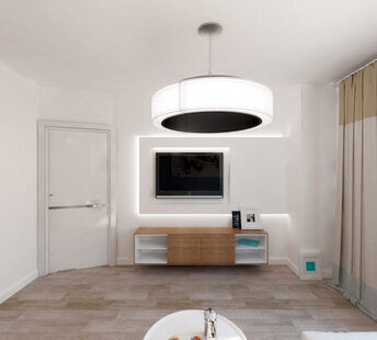 Фото № 3: Дизайн-проект зала 18.4  м² стиль Минимализм для ЖК Петровский