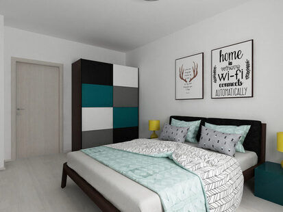 Фото № 3: Дизайн-проект трехкомнатной квартиры 90.0  м² стиль Минимализм для ЖК Циолковский