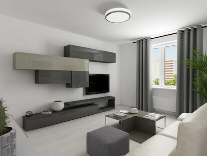 Фото № 2: Дизайн-проект трехкомнатной квартиры 90.0  м² стиль Минимализм для ЖК Циолковский