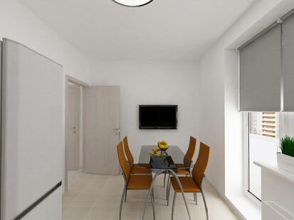 Фото № 4: Дизайн-проект трехкомнатной квартиры 90.0  м² стиль Минимализм для ЖК Циолковский