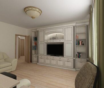 Фото № 3: Дизайн-проект трехкомнатной квартиры 90.0  м² стиль Классика для ЖК Циолковский