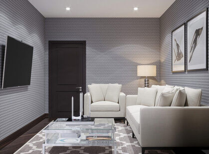 Фото № 6: Дизайн-проект трехкомнатной квартиры 94.1  м² стиль Современная классика для ЖК Окский берег