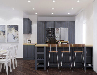 Фото № 5: Дизайн-проект трехкомнатной квартиры 94.1  м² стиль Современная классика для ЖК Окский берег