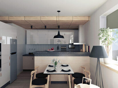 Фото № 1: Дизайн-проект трехкомнатной квартиры 96.0  м² Скандинавский стиль для ЖК Летняя резиденция