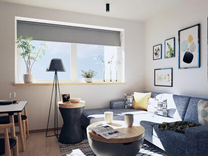 Фото № 3: Дизайн-проект трехкомнатной квартиры 96.0  м² Скандинавский стиль для ЖК Летняя резиденция