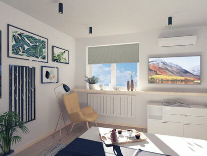 Фото № 4: Дизайн-проект трехкомнатной квартиры 96.0  м² Скандинавский стиль для ЖК Летняя резиденция