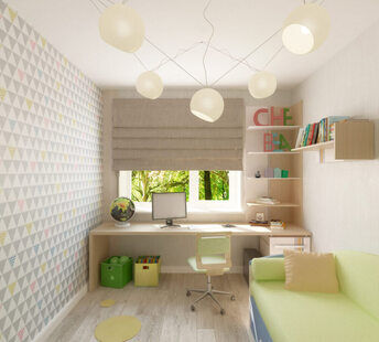 Фото № 5: Дизайн-проект двухкомнатной квартиры 51.3  м² стиль Модернизм для ЖК Окский берег