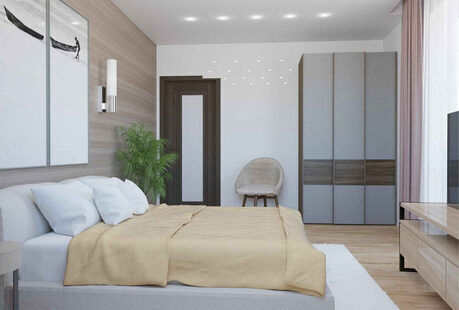 Фото № 5: Дизайн-проект двухкомнатной квартиры 83.05  м² стиль Контемпорари для ЖК Крылья