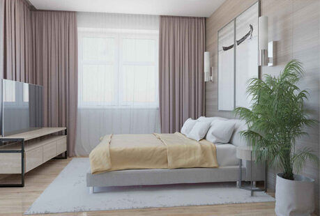 Фото № 4: Дизайн-проект двухкомнатной квартиры 83.05  м² стиль Контемпорари для ЖК Крылья