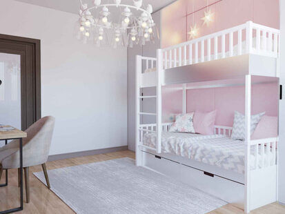 Фото № 6: Дизайн-проект двухкомнатной квартиры 83.05  м² стиль Контемпорари для ЖК Крылья