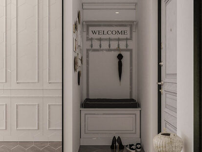 Фото № 6: Дизайн-проект квартиры-студии 30.6  м² стиль Прованс для ЖК Черноморский-2