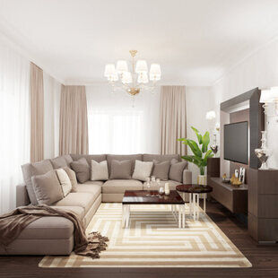 Фото № 4: Дизайн-проект трехкомнатной квартиры 82.1  м² стиль Современная классика для ЖК Атмосфера