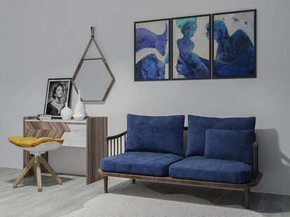 Фото № 3: Дизайн-проект двухкомнатной квартиры 80.4  м² Скандинавский стиль для ЖК Зеленый квартал-2