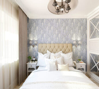 Фото № 6: Дизайн-проект однокомнатной квартиры 45.7  м² стиль Прованс для ЖК Атмосфера