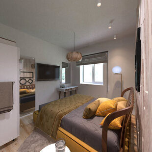 Фото № 2: Дизайн-проект двухкомнатной квартиры 54.6  м² Эко-стиль для ЖК Гармония