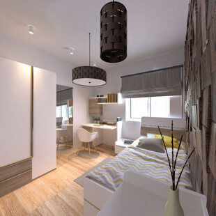 Фото № 5: Дизайн-проект двухкомнатной квартиры 54.6  м² Эко-стиль для ЖК Гармония