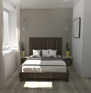 Фото № 4: Дизайн-проект однокомнатной квартиры 38.6  м² Скандинавский стиль для ЖК Прага