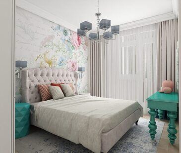 Фото № 1: Дизайн-проект спальни 18.3  м² Скандинавский стиль для ЖК Екатерининский