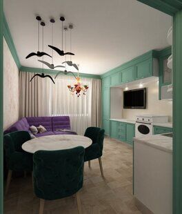 Фото № 1: Дизайн-проект кухни 12.8  м² Скандинавский стиль для ЖК Екатерининский