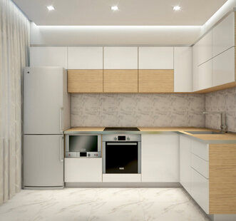 Фото № 5: Дизайн-проект однокомнатной квартиры 38.7  м² стиль Хай-тек для ЖК Лондон