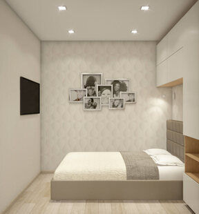 Фото № 2: Дизайн-проект однокомнатной квартиры 38.7  м² стиль Хай-тек для ЖК Лондон