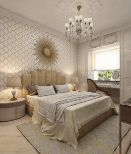 Фото № 2: Дизайн-проект двухкомнатной квартиры 70.0  м² стиль Современная классика для ЖК Токио