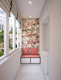 Фото № 6: Дизайн-проект однокомнатной квартиры 36.4  м² стиль Японский для ЖК Токио