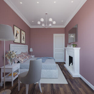 Фото № 5: Дизайн-проект двухкомнатной квартиры 64.7  м² стиль Современная классика для ЖК Екатерининский