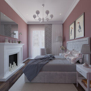 Фото № 6: Дизайн-проект двухкомнатной квартиры 64.7  м² стиль Современная классика для ЖК Екатерининский