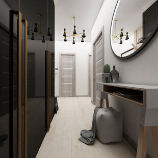 Фото № 2: Дизайн-проект прихожей 8.2  м² стиль Классика для ЖК Мичуринский