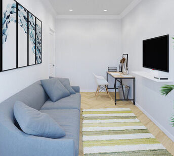 Фото № 1: Дизайн-проект кабинета 15.4  м² Скандинавский стиль для ЖК Новый город