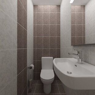 Фото № 1: Дизайн-проект туалета 1.6  м² стиль Классика для ЖК Мичуринский