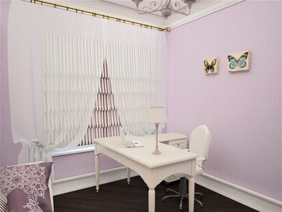 Фото № 4: Дизайн-проект кабинета 10.2  м² стиль Прованс для ЖК Серебряные звоны-2