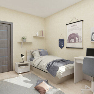 Фото № 6: Дизайн-проект трехкомнатной квартиры 75.9  м² стиль Классика для ЖК Мичуринский