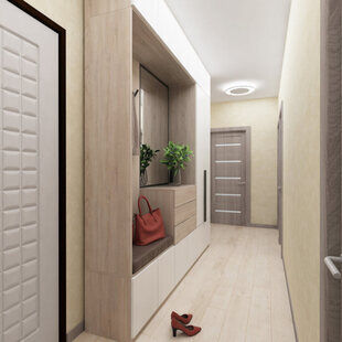 Фото № 4: Дизайн-проект трехкомнатной квартиры 75.9  м² стиль Классика для ЖК Мичуринский