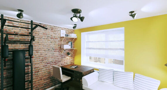 Детская: готовый дизайн проект в стиле "Лофт". Площадь 16.9 м² - фото №1